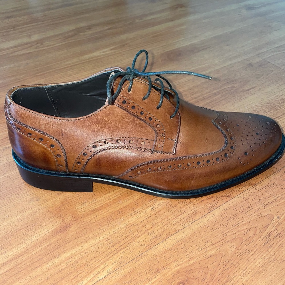 Men’s Italian Leather Brogues - Sz 41 / 8 US - Brand New!